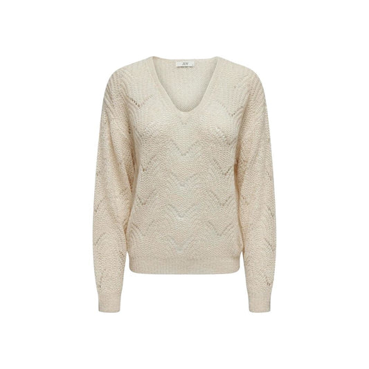 Jacqueline De Yong Cream Acrylic Sweater