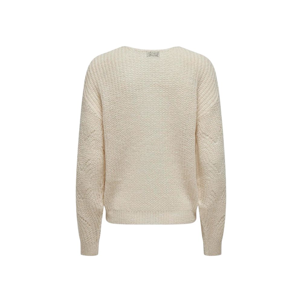 Jacqueline De Yong Cream Acrylic Sweater