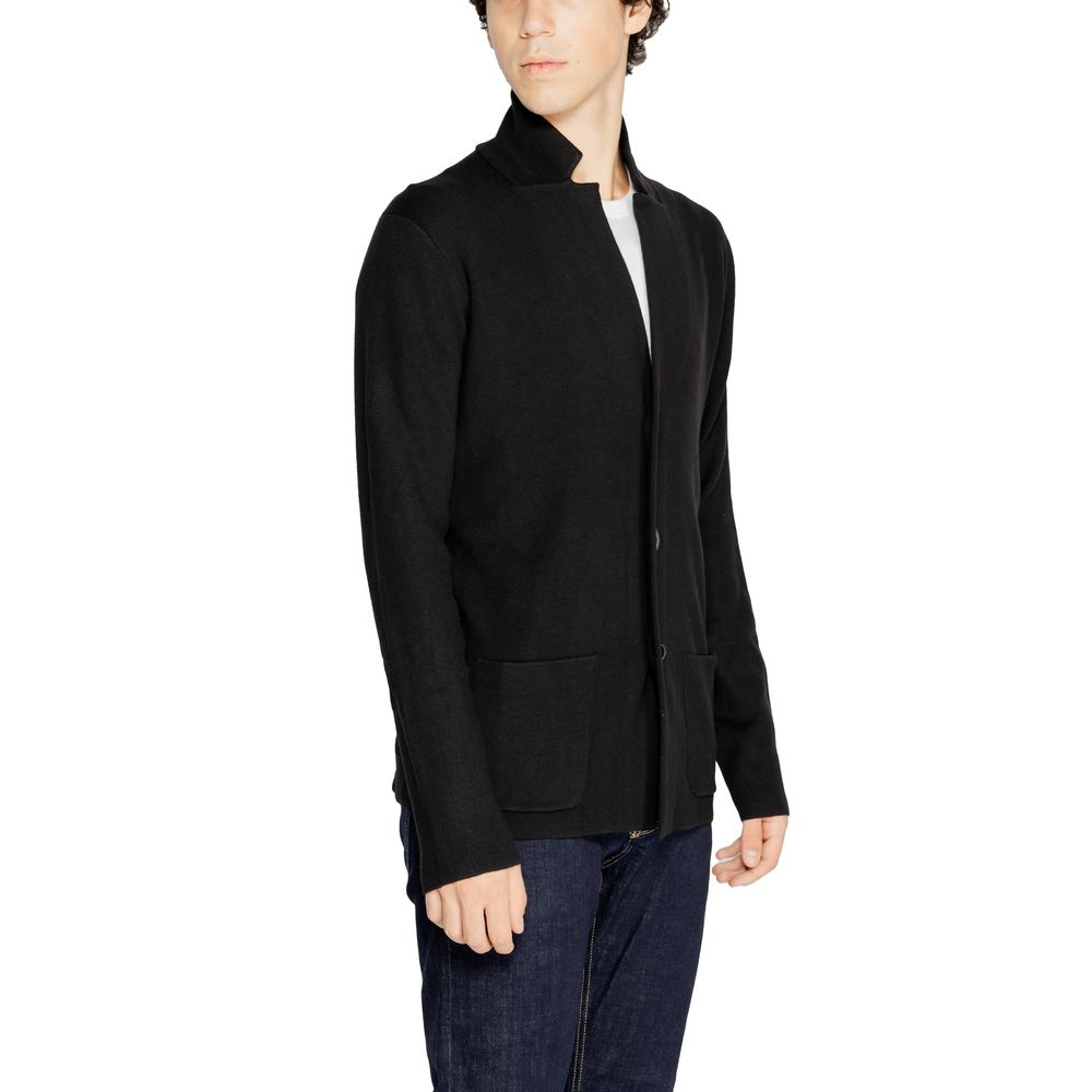 Hamaki-Ho Black Wool Cardigan