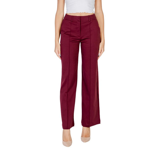 ICHI Bordeaux Polyester Jeans & Pant