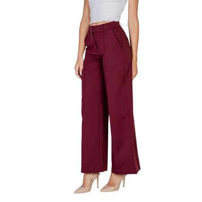 ICHI Bordeaux Polyester Jeans & Pant