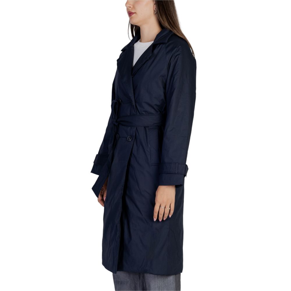 ICHI Blue Cotton Jackets & Coat