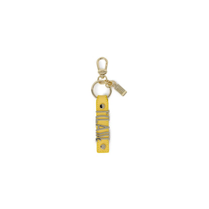 Alviero Martini Prima Classe Yellow Leather Keychain