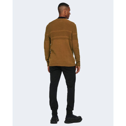 Only & Sons Brown Cotton Sweater