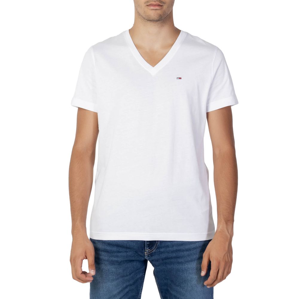 Tommy Hilfiger Jeans White Cotton T-Shirt