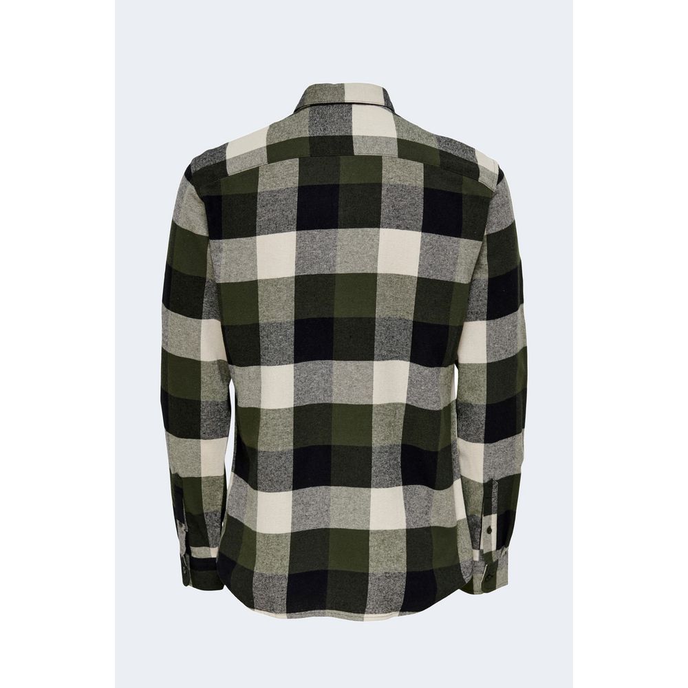 Only & Sons Green Cotton Shirt