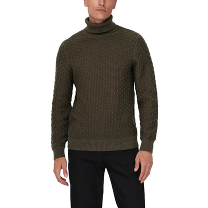 Only & Sons Brown Cotton Sweater