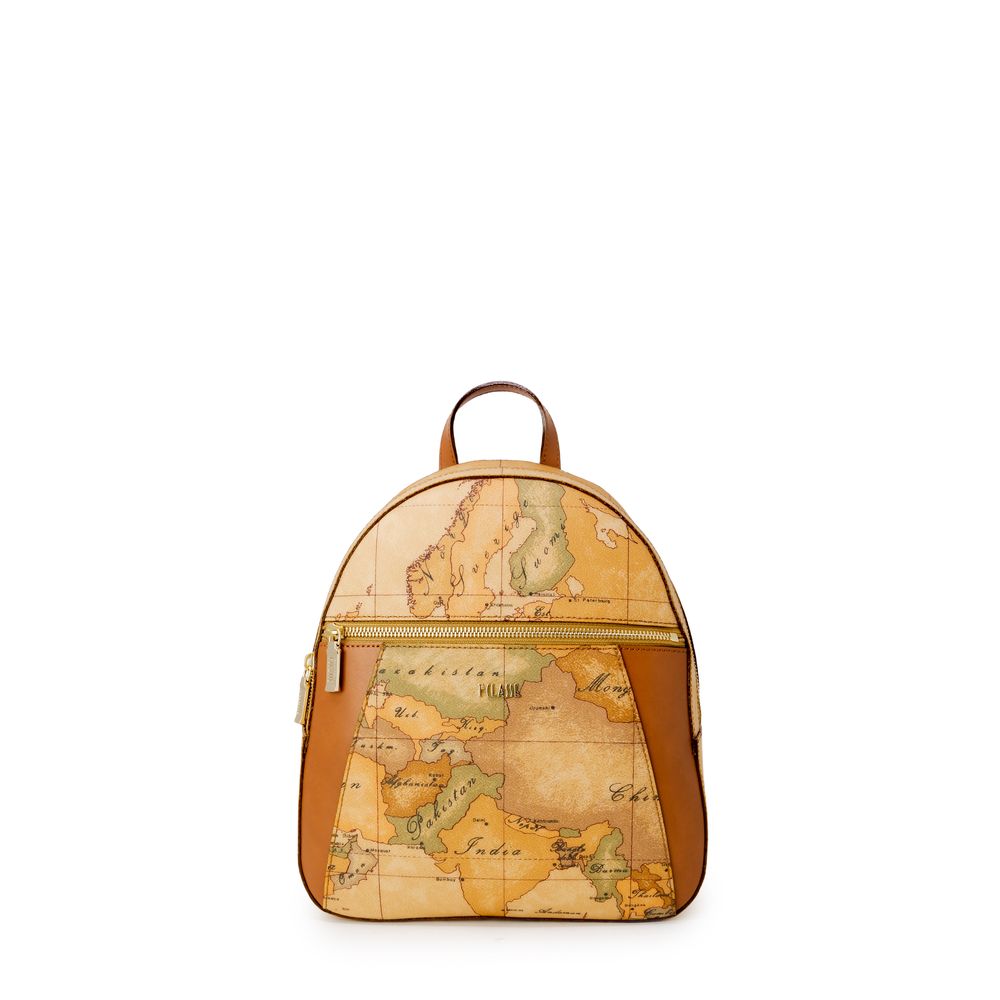 Alviero Martini Prima Classe Beige Cotton Backpack