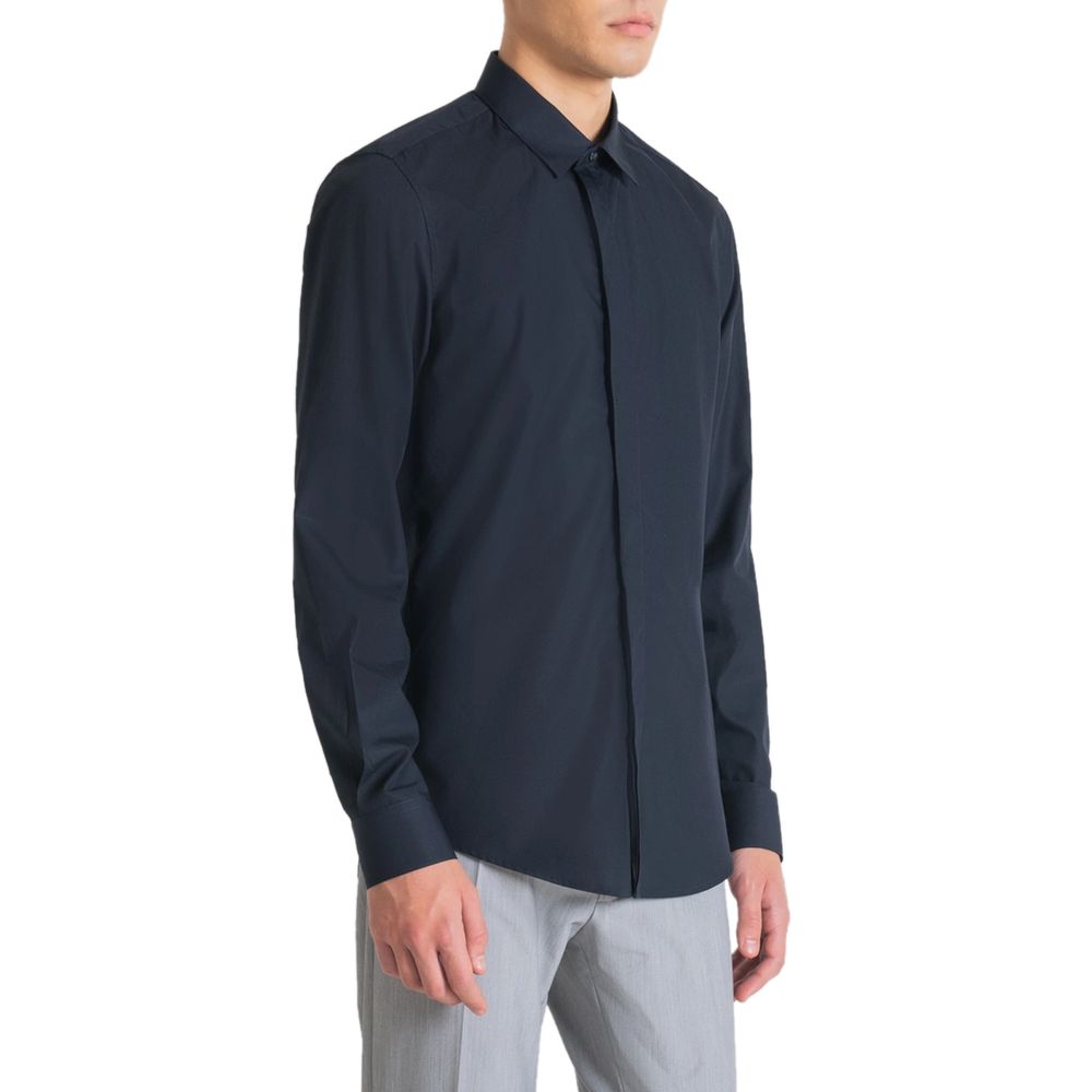 Antony Morato Blue Cotton Shirt