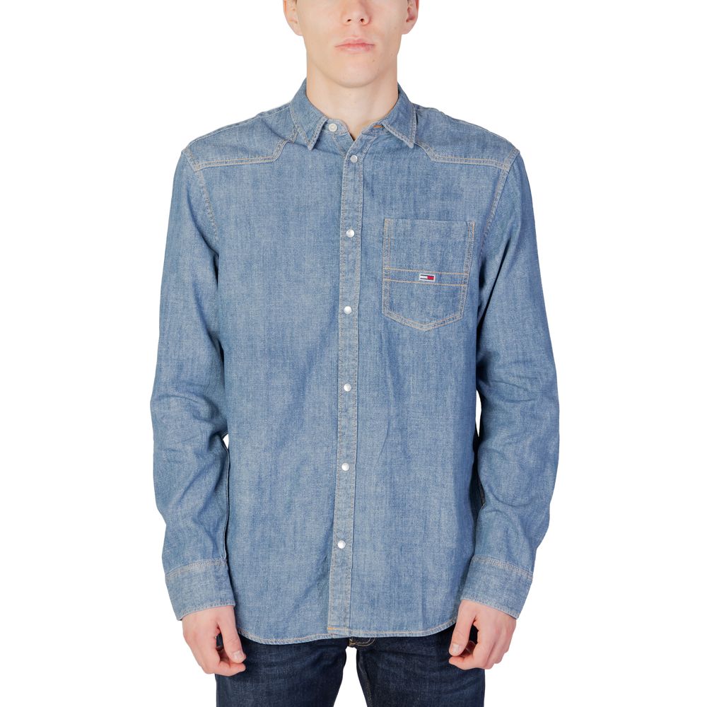 Tommy Hilfiger Jeans Blue Cotton Shirt