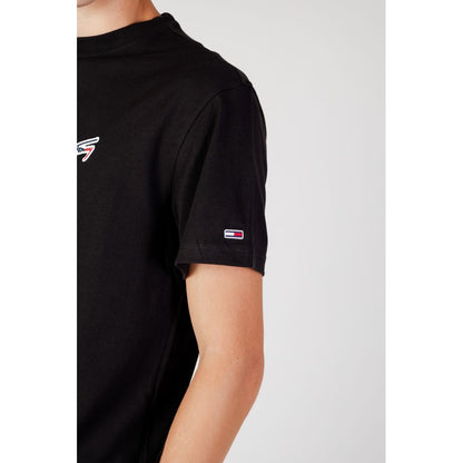 Tommy Hilfiger Jeans Black Cotton T-Shirt