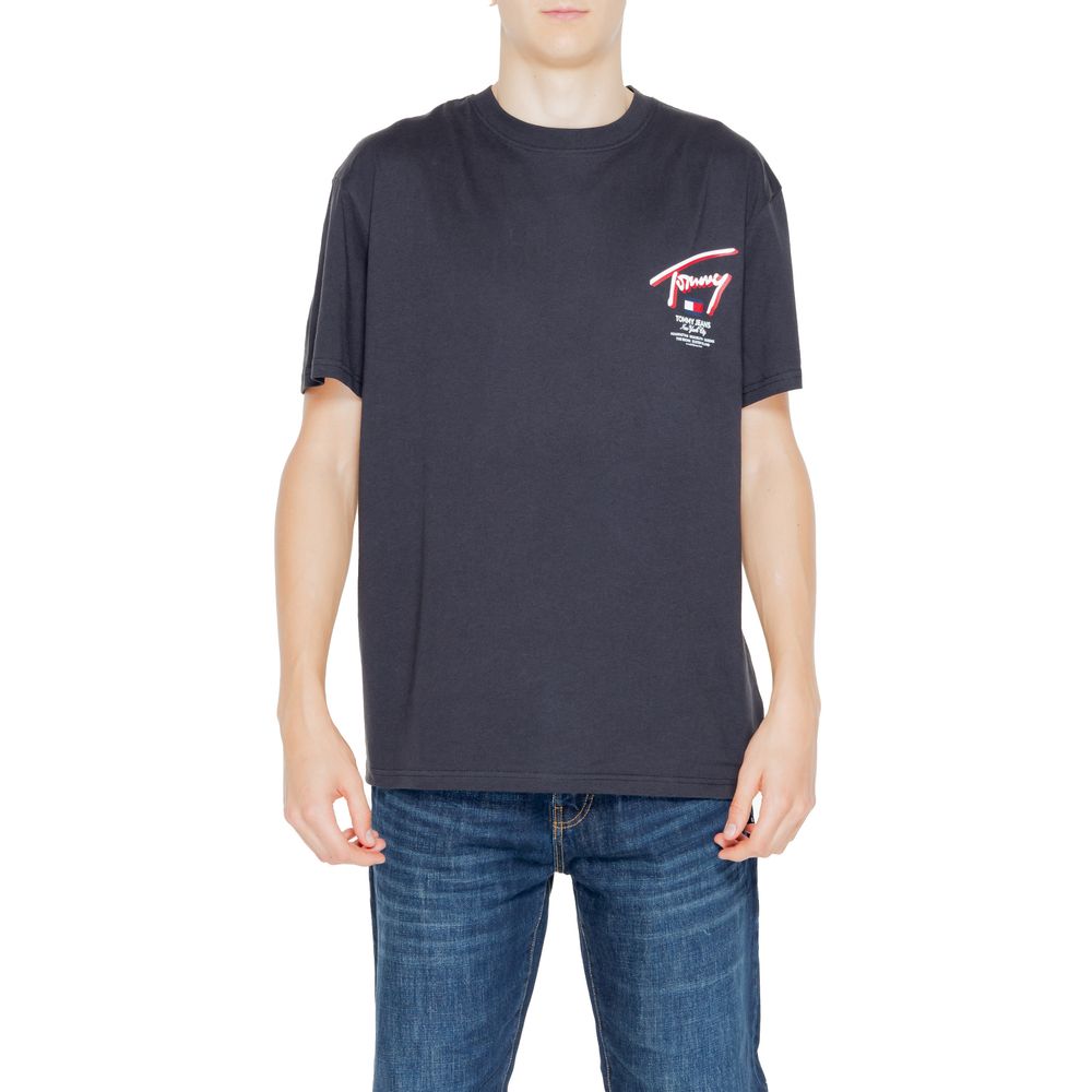 Tommy Hilfiger Jeans Black Cotton T-Shirt