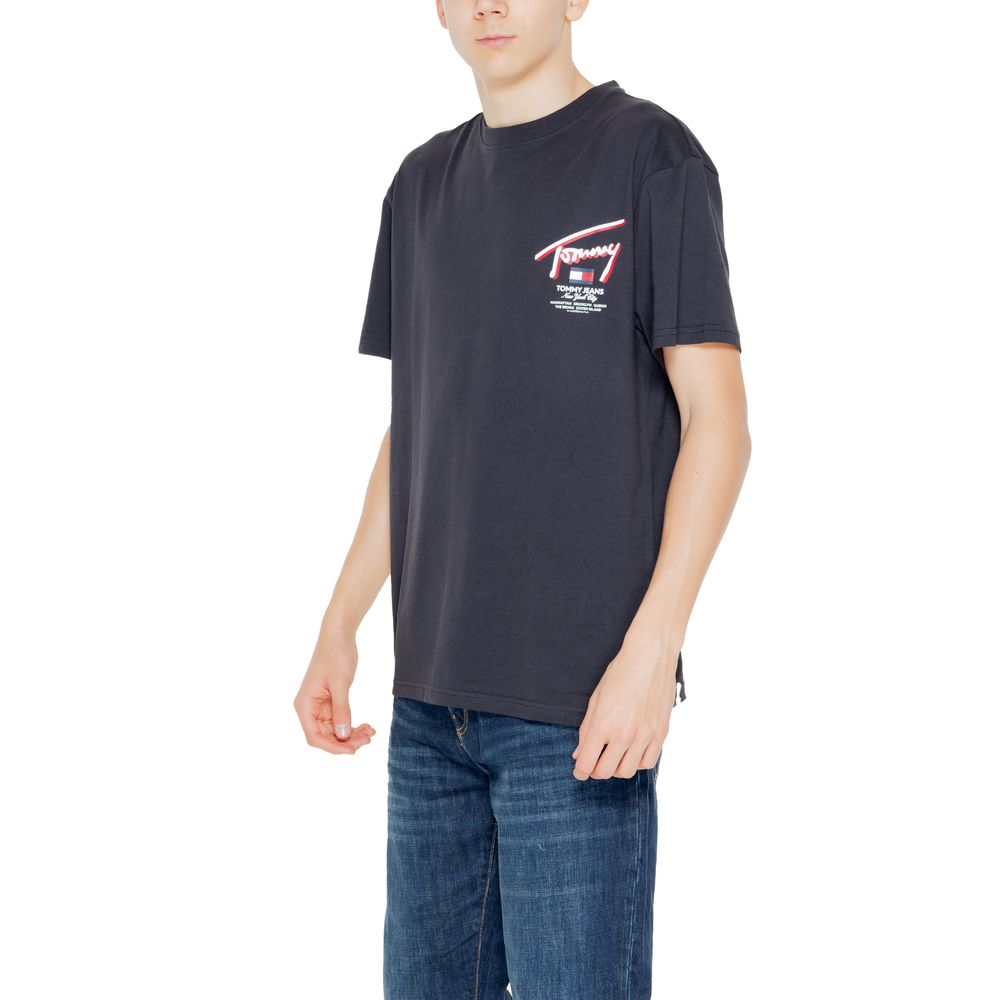 Tommy Hilfiger Jeans Black Cotton T-Shirt