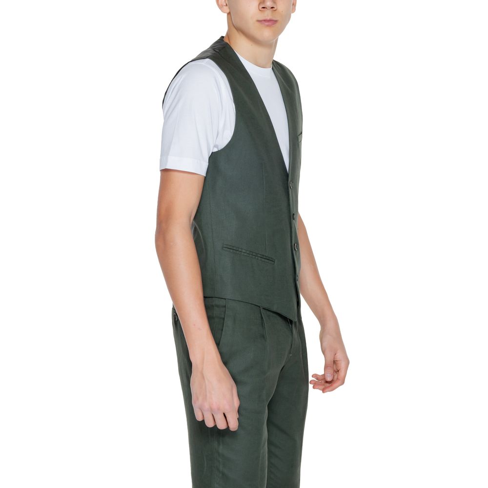 Antony Morato Green Linen Vest