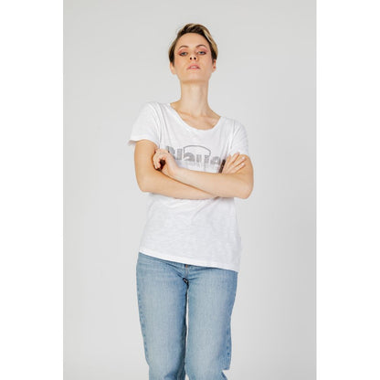 Blauer White Cotton Tops & T-Shirt