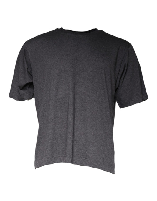 Dolce & Gabbana Gray Cotton Crew Neck Short Sleeves T-shirt