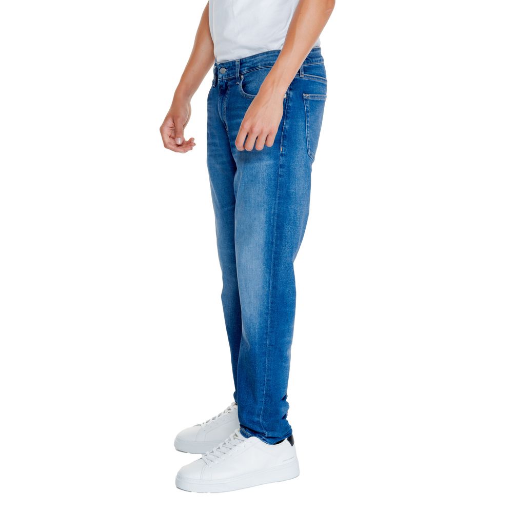 Calvin Klein Jeans Blue Cotton Rigenerato Jeans & Pant