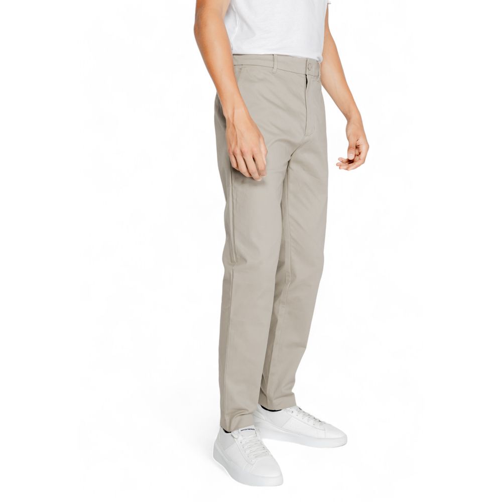 Calvin Klein Jeans Beige Cotton Rigenerato Jeans & Pant