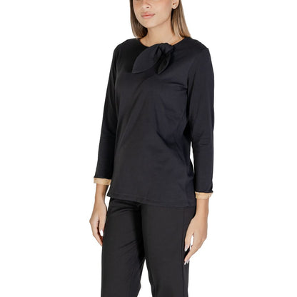 Alviero Martini Prima Classe Black Cotton Tops & T-Shirt