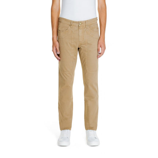 Jeckerson Beige Cotton Jeans & Pant