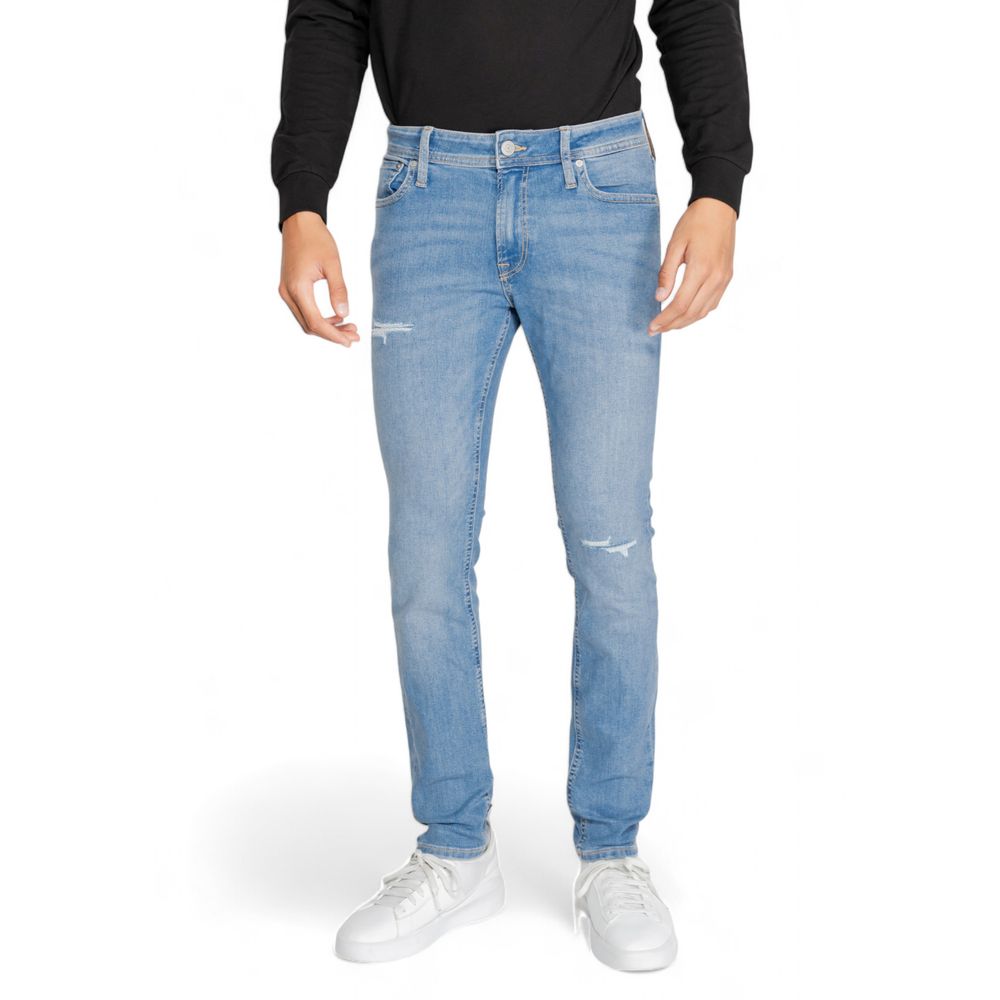 Jack Jones Light Blue Cotton Jeans & Pant