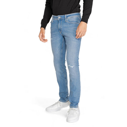 Jack Jones Light Blue Cotton Jeans & Pant