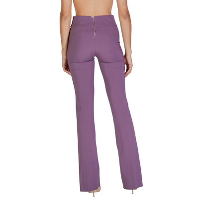 Sandro Ferrone Purple Polyester Jeans & Pant