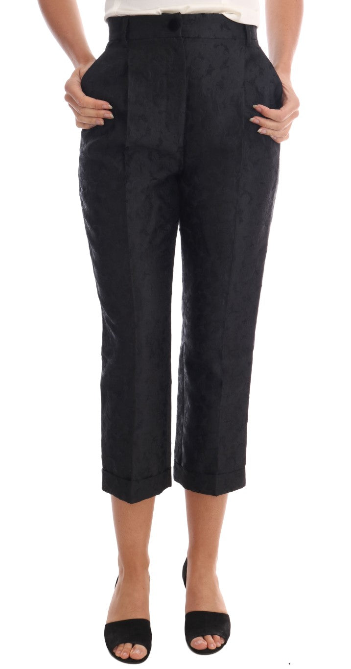 Dolce & Gabbana Elegant High Waist Capri Dress Pants