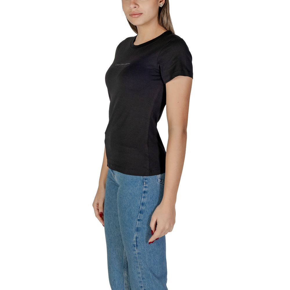 Calvin Klein Jeans Black Cotton Tops & T-Shirt