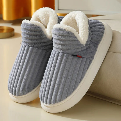 Warm Fur Slippers Gray 38-39(fit37-38)