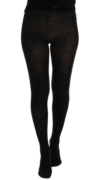 Dolce & Gabbana Elegant Gray High-Waist Stretch Tights Pants