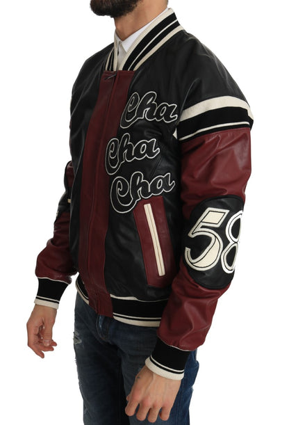 Dolce & Gabbana Exquisite Sheepskin Leather Bomber Jacket