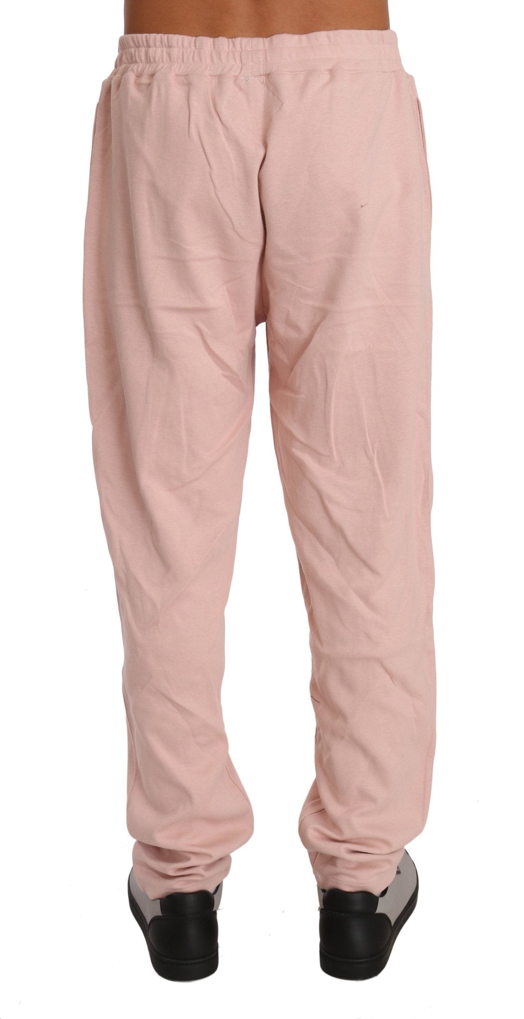 Billionaire Italian Couture Elegant Pink Cotton Sweatsuit Luxury Comfort