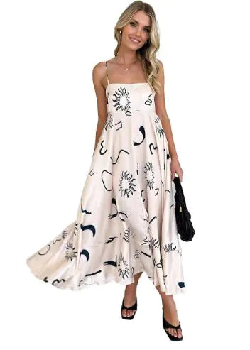 Serena Dress / Fresh Floral Spaghetti Strap Dress (One Piece)