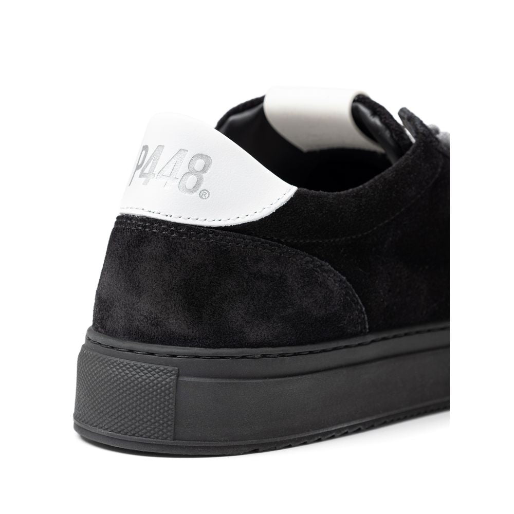 P448 Black Leather Scamociata Sneaker