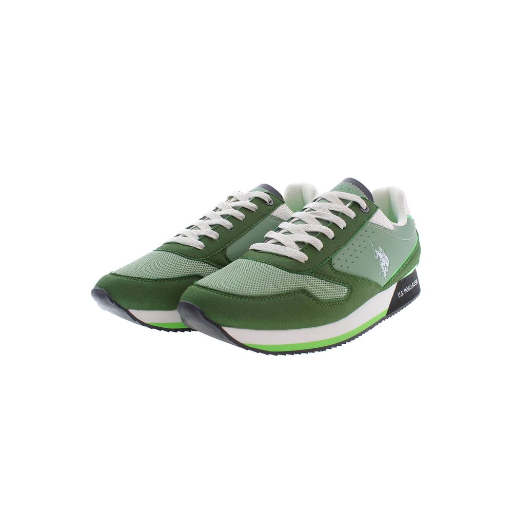 U.S. POLO ASSN. Green Polyester Men Sneaker