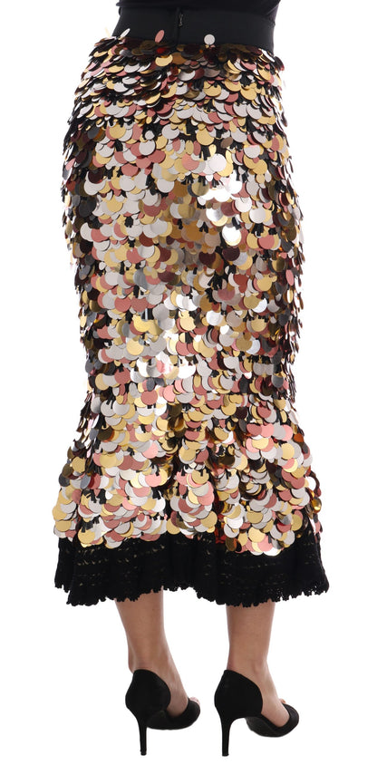 Dolce & Gabbana Sequin Embellished High-Waist Pencil Skirt