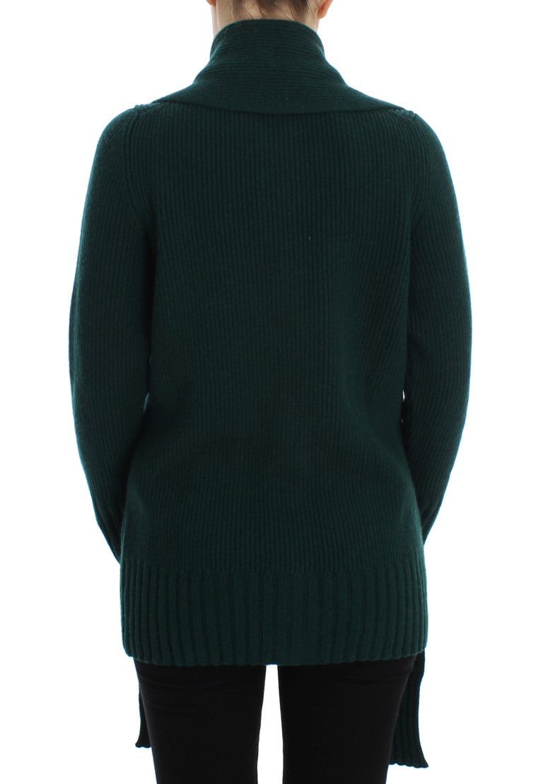 Dolce & Gabbana Elegant Green Cashmere Cardigan Sweater