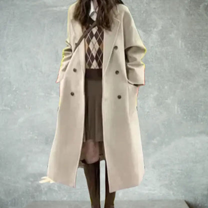 Elegant Trench Coat for Winter Apricot S