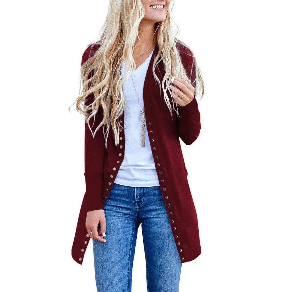 Women's Cardigan | Lupe Burgandy XXL