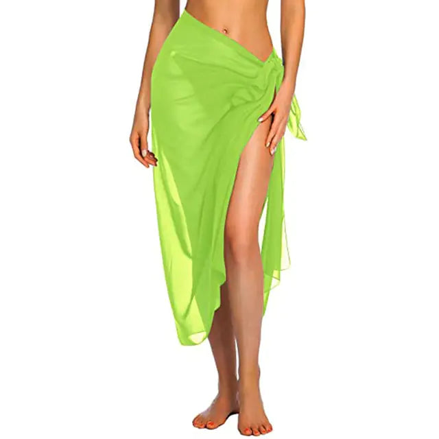 Swimwear Cover-ups Light Green-Long One Size