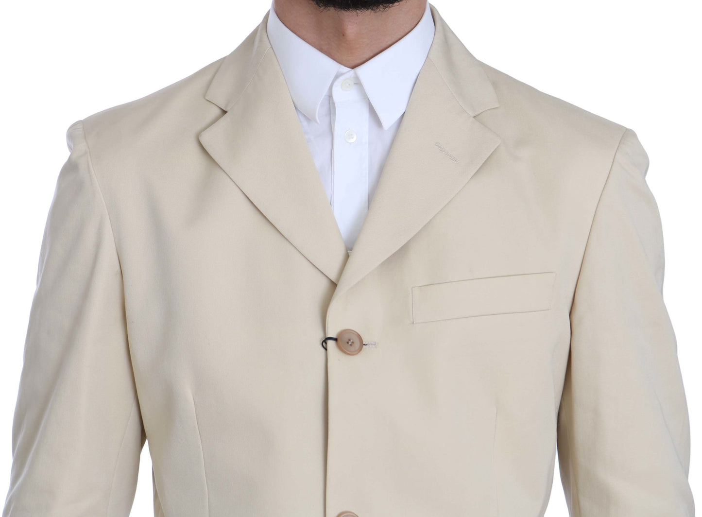 Romeo Gigli Beige Two-Piece Suit with Classic Elegance