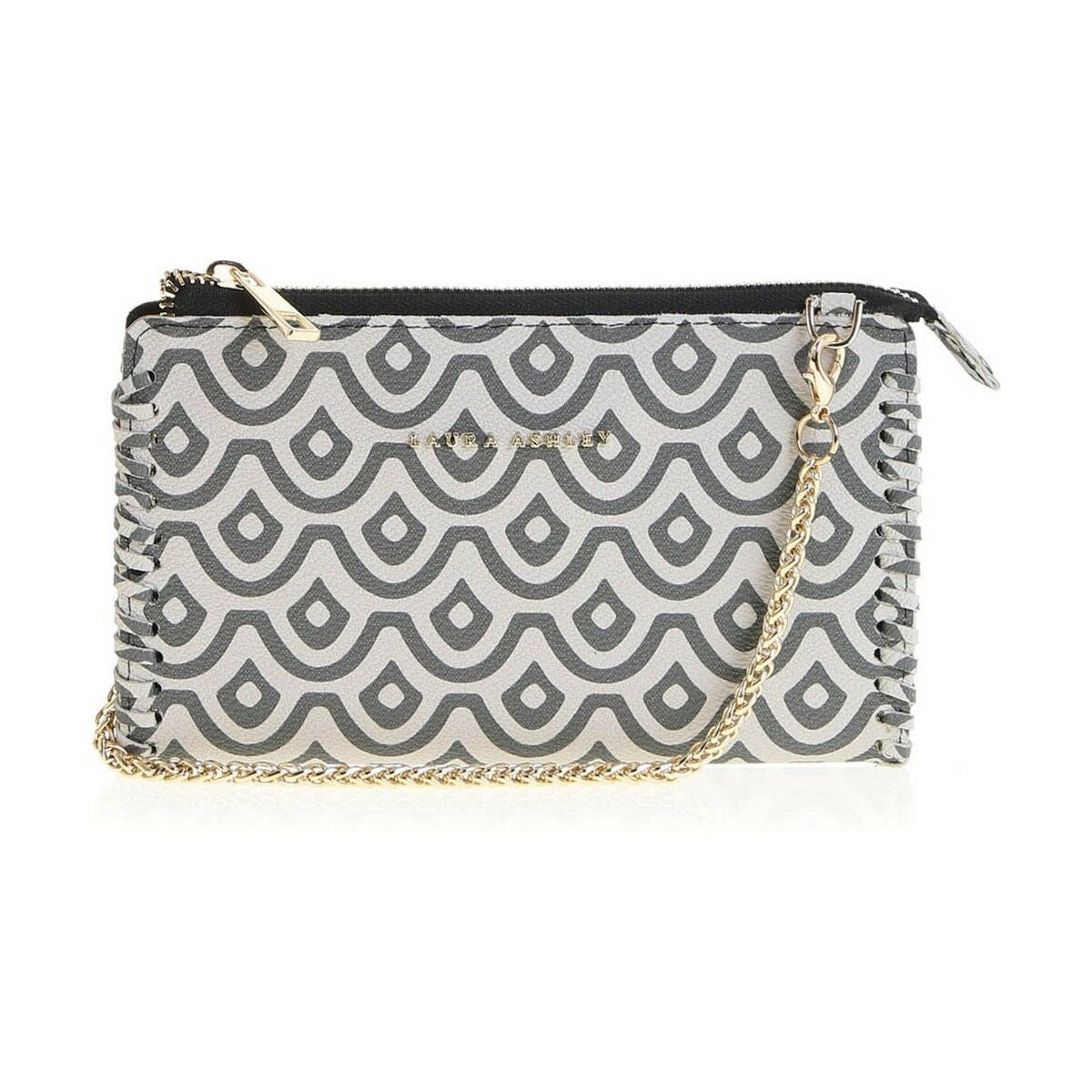 Women's Purse Laura Ashley A35-C03-MONOGRAM-WHITE-BLACK Grey