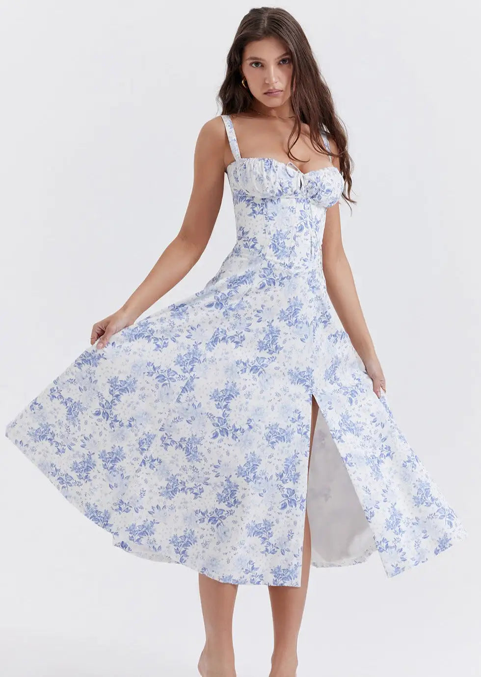 Mariah Floral Dress Blue S