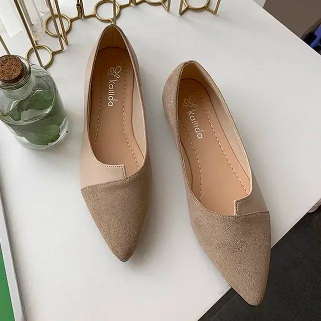 Ballerina Ballet Flat Slip On Khaki 37