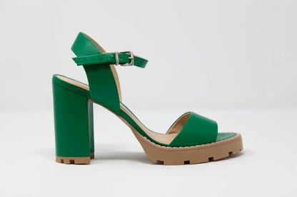 Anna Tony Leather Sandals Green