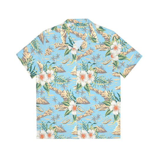 Chemise hawaïenne à imprimé tropical pour homme