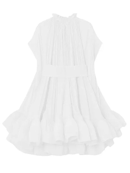 Asymmetrical Solid Mini Dresses For Women White L