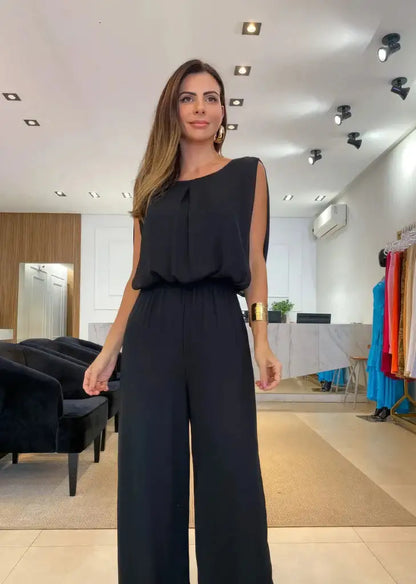 Stella Sleeveless Jumpsuit Black XL