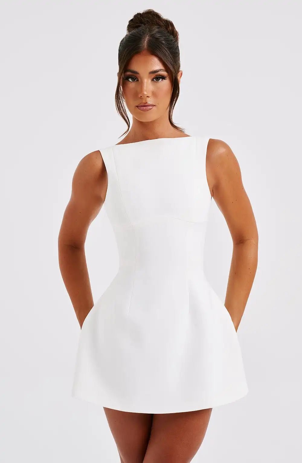 Alicia Mini Dress White Medium